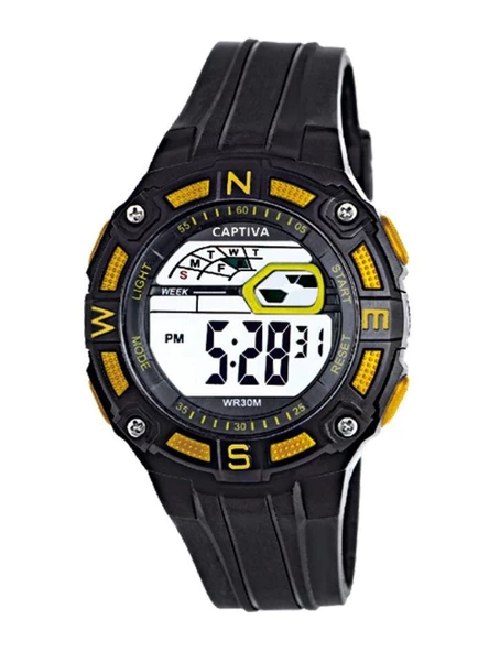 Captiva Digital 30 mt Suya Dayanıklı Işıklı Alarmlı Kronometreli Takvimli Silikon Kordonlu Çoçuk Kol Saati - 5