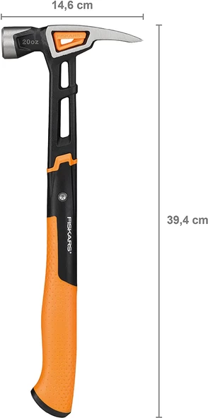 Fiskars Isocore 20 OZ Profesyonel Tırnaklı XL Çekiç 1020215 - 4