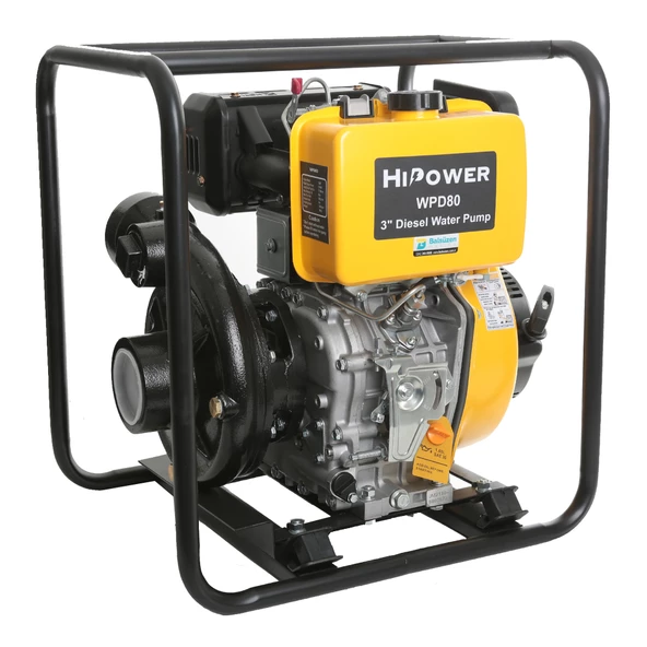 HIPOWER WPD80 Yüksek Basınçlı Dizel İpli 3" Su Motoru 13 Hp