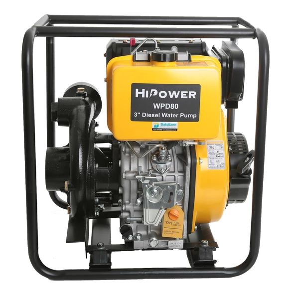 HIPOWER WPD80 Yüksek Basınçlı Dizel İpli 3" Su Motoru 13 Hp - 2