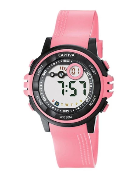 Captiva Digital 30 mt Suya Dayanıklı Alarm&Kronometre&Aydınlatma Silikon Kordonlu Çoçuk Kol Saati - 4