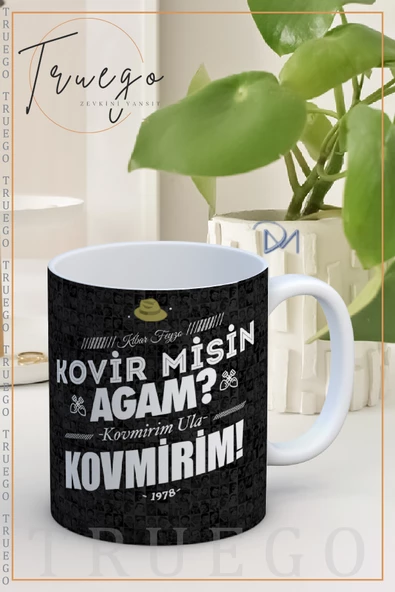 Baskılı Kupa Bardak Seramik Mug - Kovirmisin Ağaam - 2