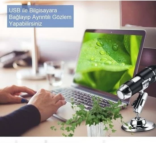1600X Zoom 2mp USB Dijital Mikroskop 8 Ledli Kamera - 5