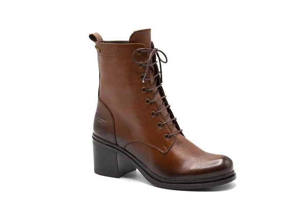 VENÜS 2355003K WATERPROOF TOPUKLU DERİ KLASİK KADIN BOT - Resim 2