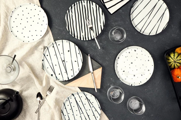 Porland Sidereal 6 Kişilik Pasta Takımı 20cm 6 Parça 04PPO000401 - 4