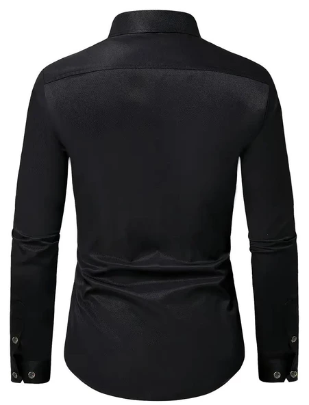 Erkek Silim Fit Uzun Kol Gömlek BGL-ST03143 - Resim 8