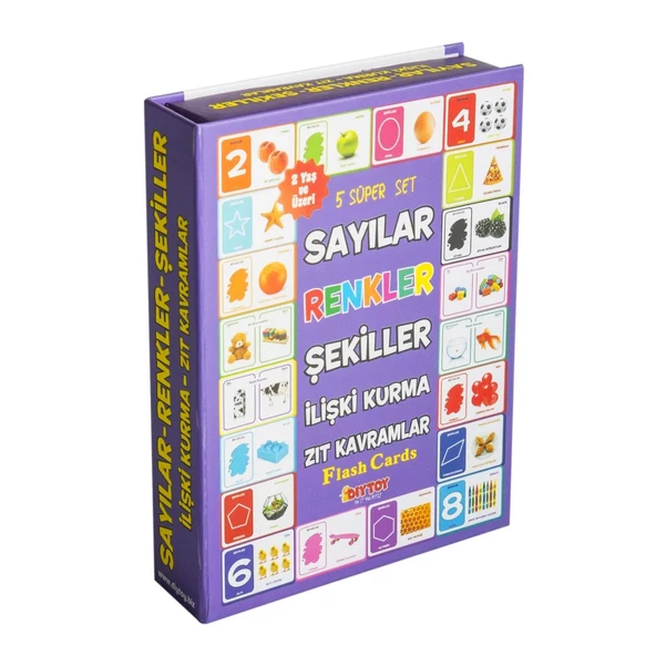 Diytoy Sayılar Renkler Şekiller Ilişki Kurma Zıt Kavramlar 5 Süper Set