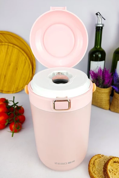 Digithome Paslanmaz Çelik Hazneli Yemek Termosu 2000 Ml Pembe - YK1412 C320.025 - 3
