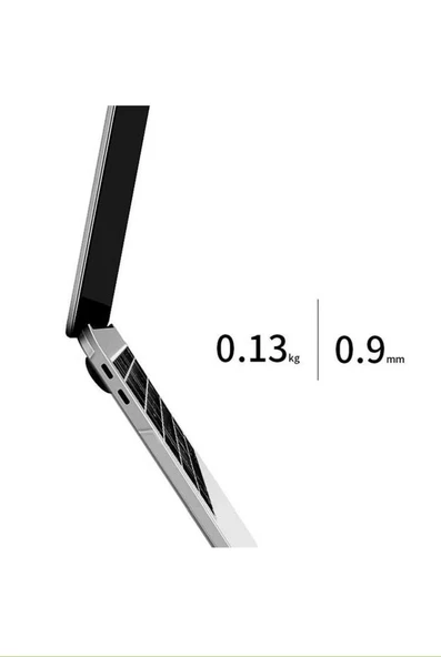 Macbook Air 13,6" A1932 Ultra İnce Şeffaf  Crystal Kapak - 11
