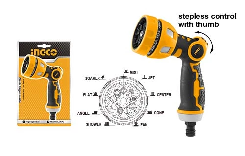 İngco Plastik 9 Kademeli Su Fıskiyesi ING-HWSG6091