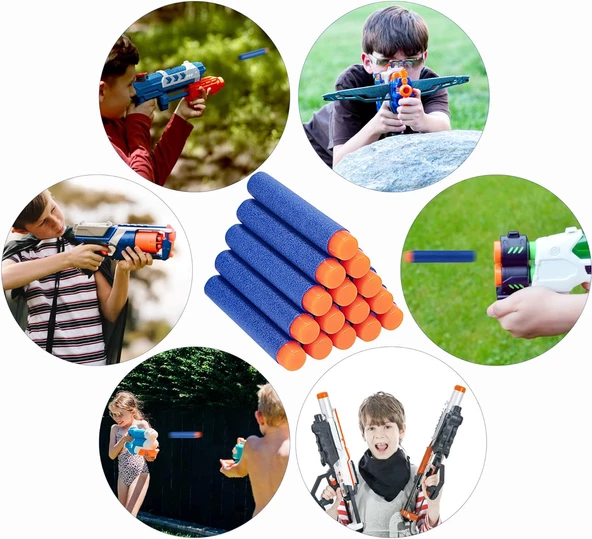 Nerf Yedek Mermi 400 Adet Premium Kalite Yumuşak Sünger Mermi - 3