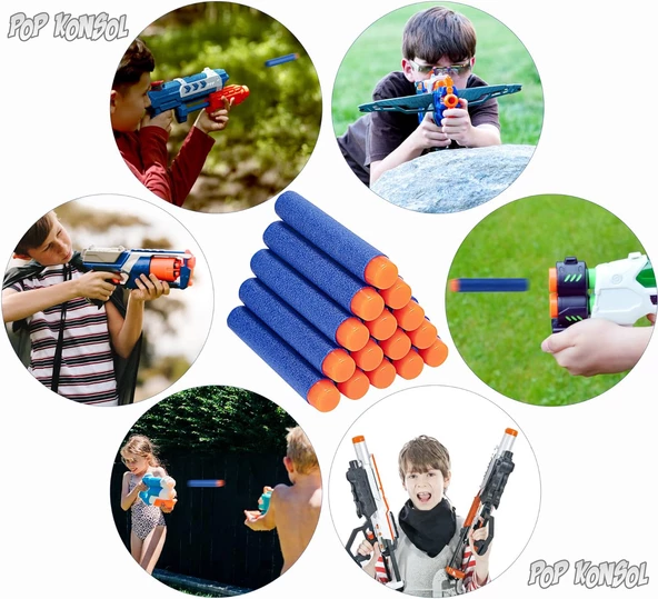 Nerf Sünger Mermi 100 Adet Premium Yumuşak Yedek Mermi - Resim 2