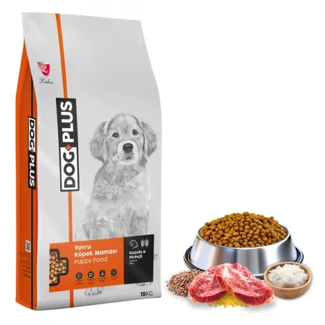 DogPlus Kuzu Etli Pirinçli Yavru Köpek Maması 15 Kg