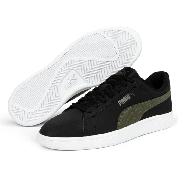 Puma Smash 3.0 Buck Unisex Spor Ayakkabı 39233607 Gri - 2