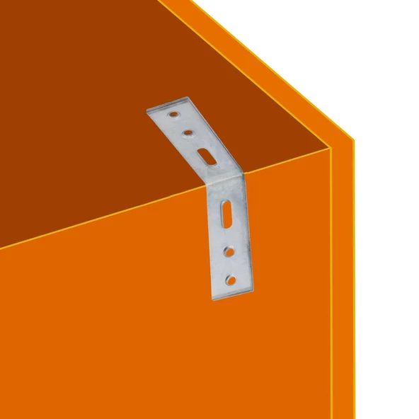 Mobilya Eşya Dolap Duvara Sabitleme Köşebent Bağlantı Aparatı L Demiri Gönye 65x65x20 Mm (25 ADET) - Resim 3