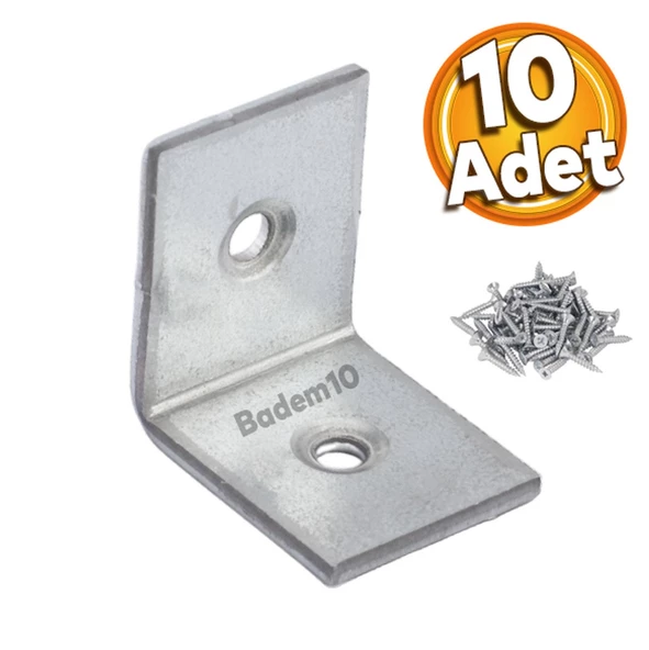 Mobilya Eşya Dolap Duvara Sabitleme Köşebent Bağlantı Aparatı L Demiri Gönye 25x25x20 Mm (10 ADET)