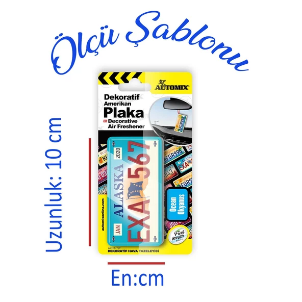 Automix Araba Araç Oto Otomobil Plaka Koku Parfüm Esans Alaska 44624 Ocean Okyanus - 2