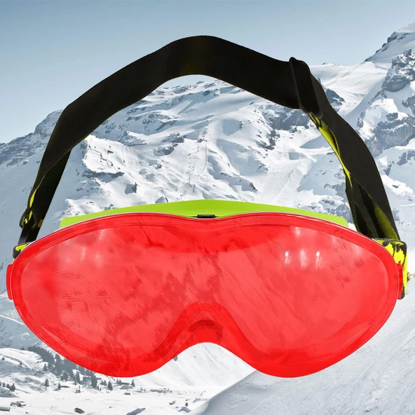 Bellasimo Kayak Gözlüğü Değiştirebilir Camlı Antifog Güneş Kar Gözlük Kırmızı Snowboard Glasses Gözlük - 7