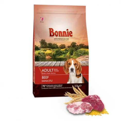 Bonnie Sığır Etli Yetişkin Köpek Maması 2,5 Kg