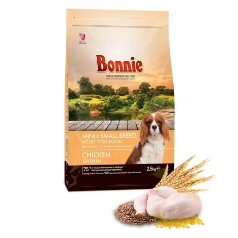 Bonnie Mini ve Küçük Irk Tavuklu Yetişkin Köpek Maması 2,5 Kg
