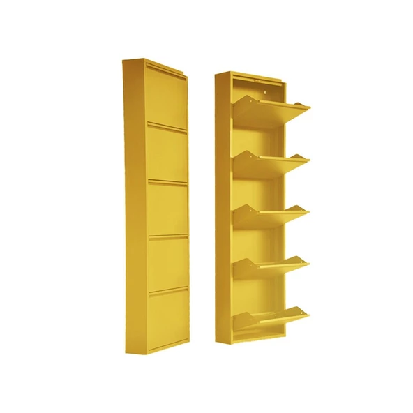 Mobilya Pratik 5'li Metal Ayakkabılık - Sarı - 3