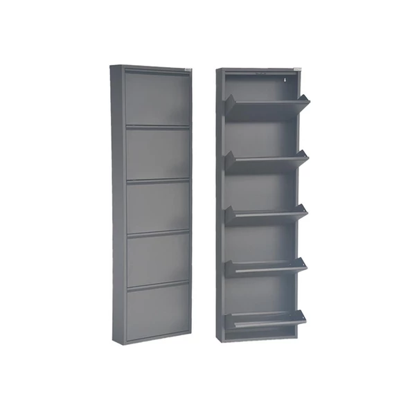 Antrasit Metal Ayakkabılık  MAC5 - 5 Kapaklı - 50X15X169 h - 3