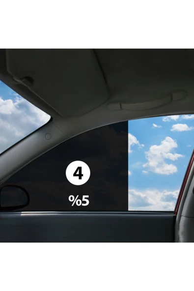 Oto Cam Filmi Çizilmez 1. Kalite 50 Cm X 6 Metre %5 Koyuluk 4 Numara En Koyu Ton - 3