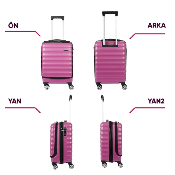 Vegmann Wave Laptop Bölmeli Violet Kabin Boy Valiz - 6