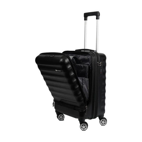 Vegmann Wave Laptop Bölmeli Siyah Kabin Boy Valiz - 2