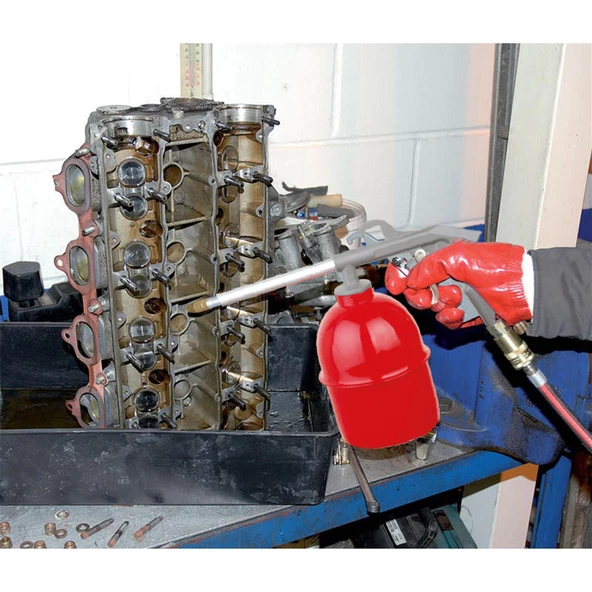 Metal Ahşap Plastik Yüzey Boyama Tabancası Alttan Depolu Havalı Boya Tabanca 1 LT - 2