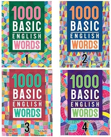 1000 Basic English Words Level 1-2-3-4 with Downloadable Audios CD