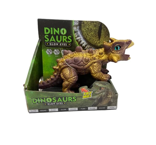 Soft Dinazor Neon Gözlü 24 Cm - LD6206B-Ankylosaurus - 3