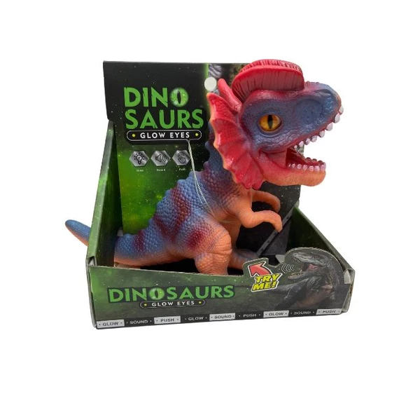 Soft Dinazor Neon Gözlü 24 Cm - LD6206B-Dilophosaurus - 4