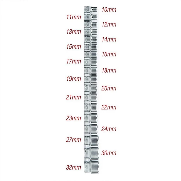 25 Parça Lokma Takımı Uzatma T Kolu Buji Lokma Araç Tamir Cırcır Kolu Cırcırlı Yüksek Kalite 1/2 - 4