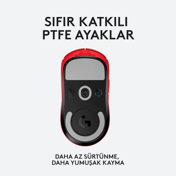 Logitech G PRO X Superlight Hero Kırmızı Kablosuz Oyuncu Mouse Teşhir - 4