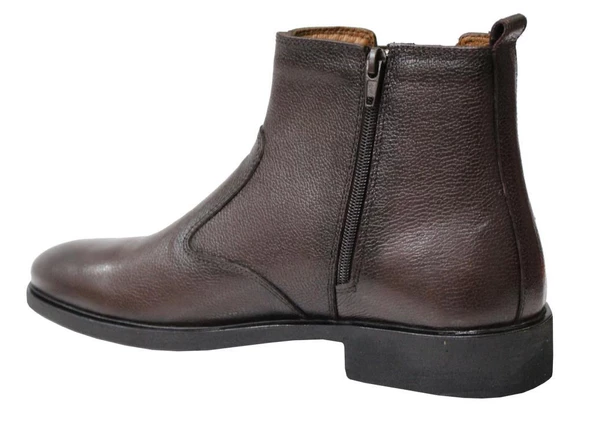 Kale 0408 Kahve Hakiki Deri Erkek Ayakkabı Bot - Resim 3