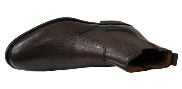 Kale 0408 Kahve Hakiki Deri Erkek Ayakkabı Bot - Resim 4