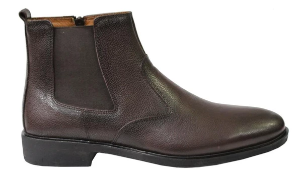 Kale 0408 Kahve Hakiki Deri Erkek Ayakkabı Bot - Resim 2