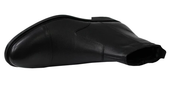 Kale 0412 Siyah Hakiki Deri Erkek Ayakkabı Bot - Resim 4