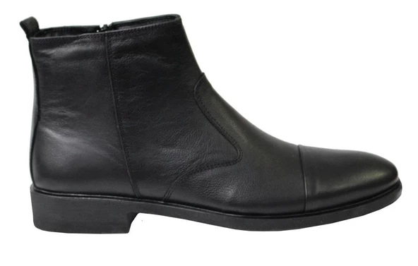 Kale 0412 Siyah Hakiki Deri Erkek Ayakkabı Bot - Resim 2