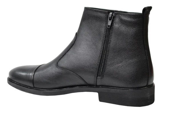 Kale 0412 Siyah Hakiki Deri Erkek Ayakkabı Bot - Resim 3