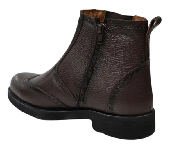 Kale 0434 Siyah Hakiki Deri Erkek Ayakkabı Bot - Resim 9