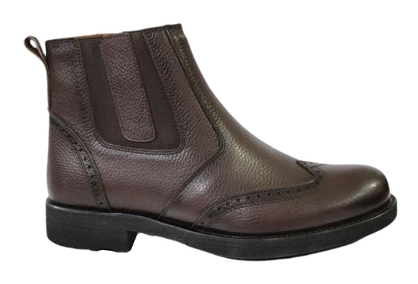 Kale 0434 Siyah Hakiki Deri Erkek Ayakkabı Bot - Resim 7