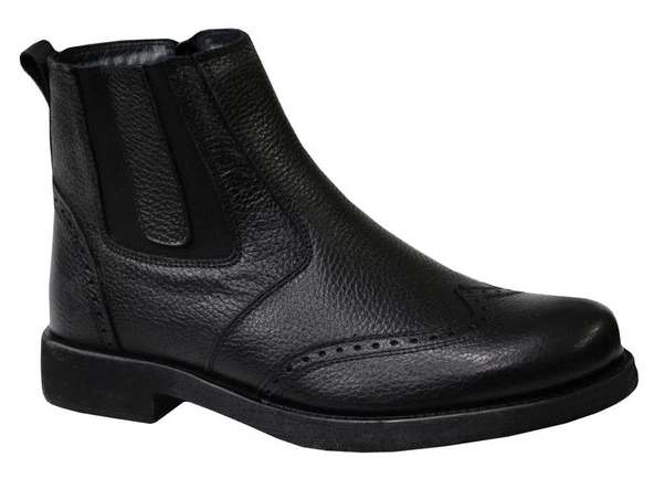 Kale 0434 Siyah Hakiki Deri Erkek Ayakkabı Bot - Resim 10