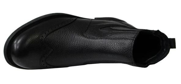 Kale 0434 Siyah Hakiki Deri Erkek Ayakkabı Bot - Resim 4