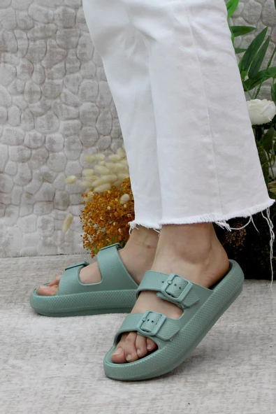 Mehmet Mete EZ0095 Plaj Deniz Havuz Terliği Hafif Rahat Esnek Kadın Terlik - 10