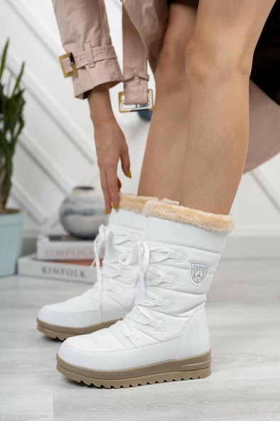 Mehmet Mete 0995 Kadın Kar Botu Yünlü Bayan Bot - Resim 7