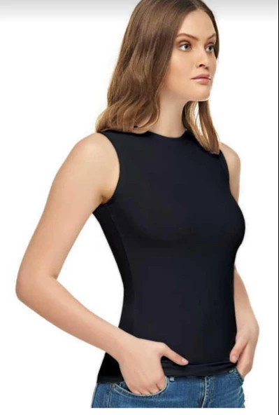 TUTKU ELİT 2201 BAYAN ELASTAN SIFIR KOL ATLET TEKLİ ürün görseli