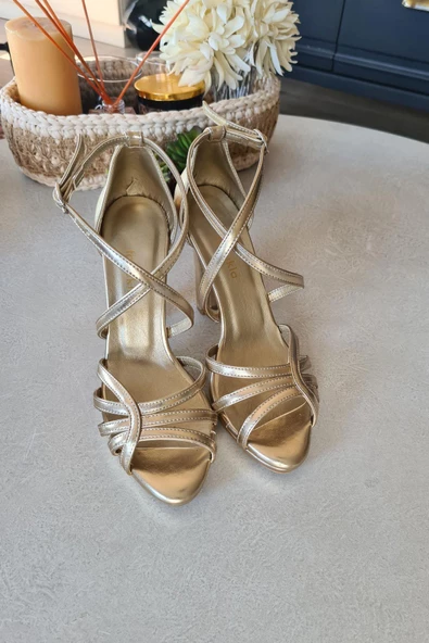 015 5009 15 P Topukla Kadın Abiye Ayakkabı Yüksek Topuklu - 2