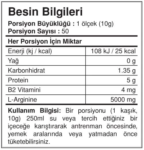 BigJoy Arginine Powder 500gr/Limon - 2